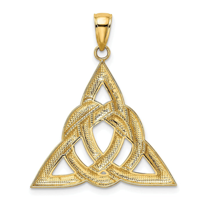Lovely Rita's Pendants & Charms 14K Yellow Gold Large Celtic Trinity Knot Design Pendant