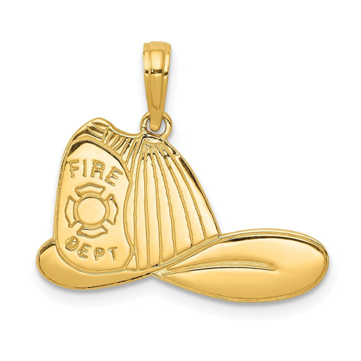 Lovely Rita's Pendants & Charms 14k Yellow Gold Large Firefighter Hat Pendant