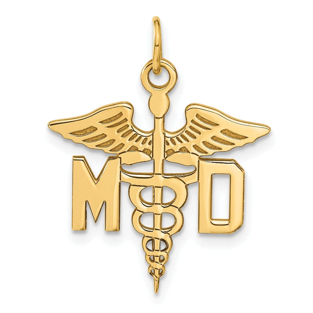 Lovely Rita's Pendants & Charms 14k Yellow Gold Large M.D. Caduceus Pendant