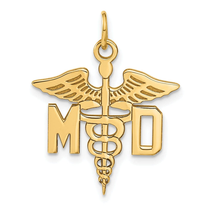 Lovely Rita's Pendants & Charms 14k Yellow Gold Large M.D. Caduceus Pendant