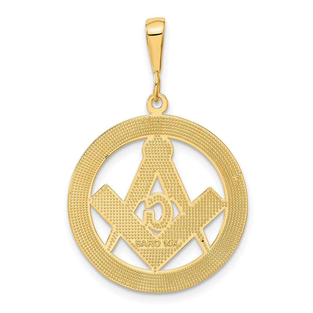 Lovely Rita's Pendants & Charms 14k Yellow Gold Large Masonic Charm Pendant