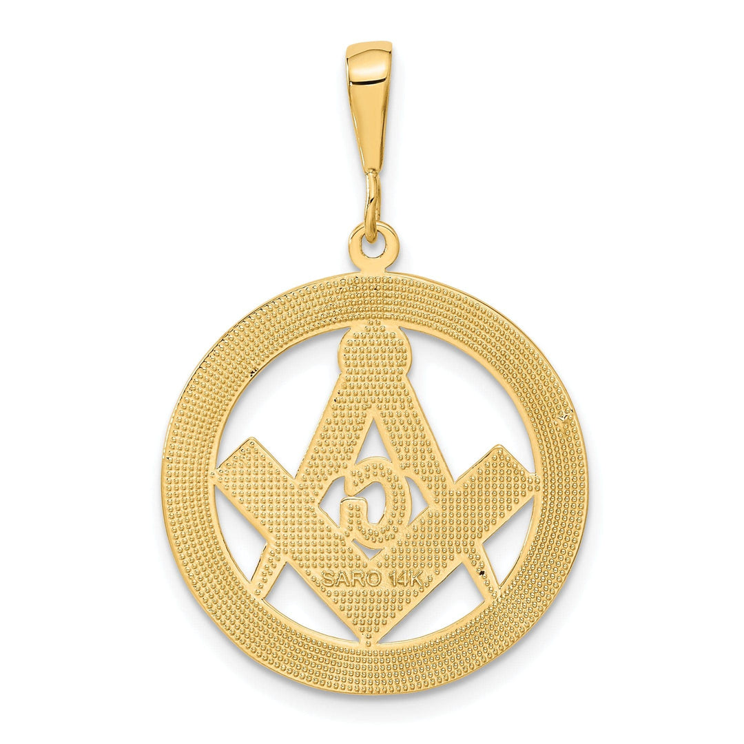 Lovely Rita's Pendants & Charms 14k Yellow Gold Large Masonic Charm Pendant