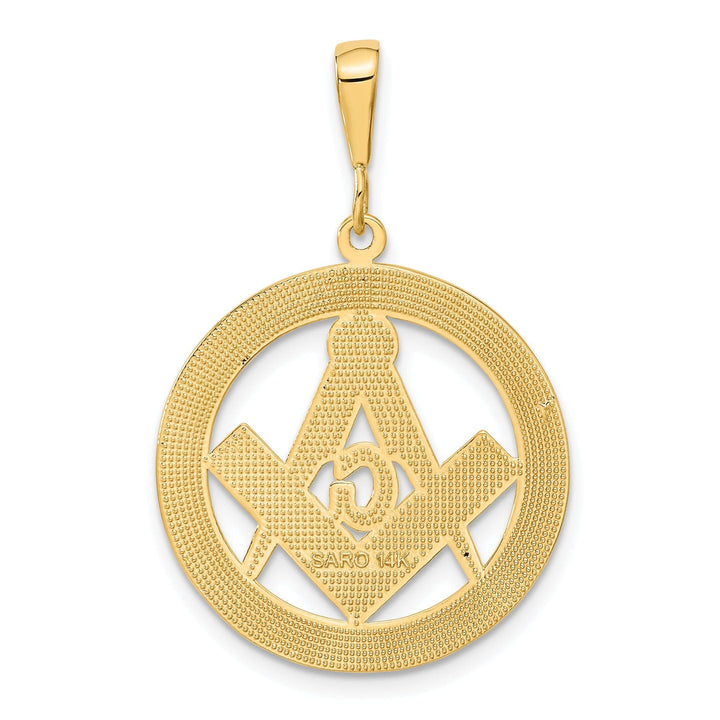 Lovely Rita's Pendants & Charms 14k Yellow Gold Large Masonic Charm Pendant