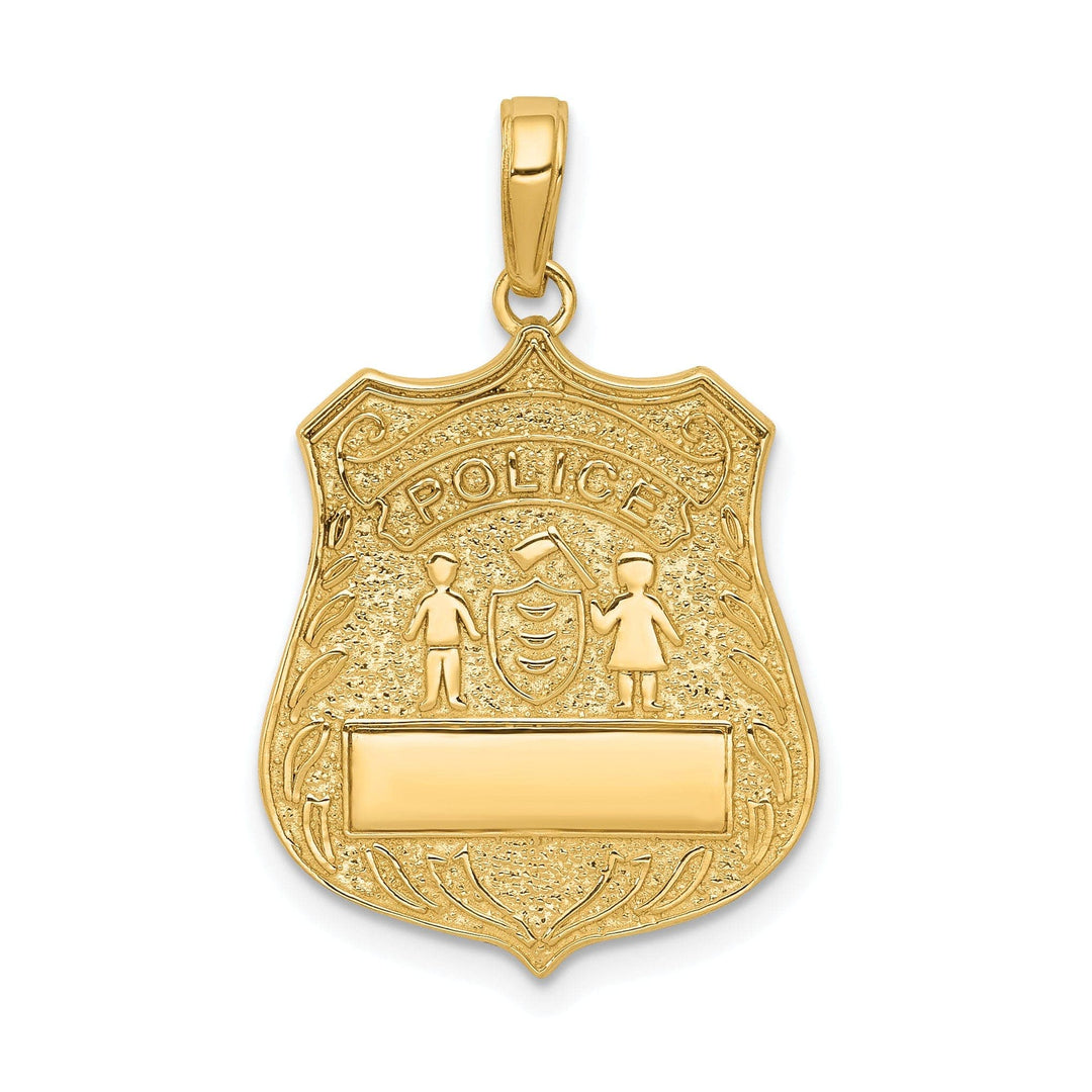 Lovely Rita's Pendants & Charms 14k Yellow Gold Large Police Badge Pendant