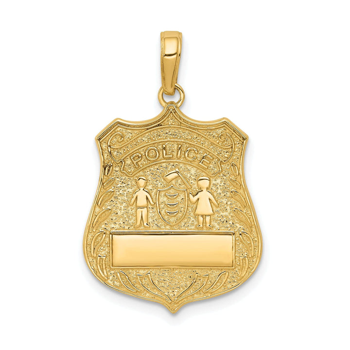 Lovely Rita's Pendants & Charms 14k Yellow Gold Large Police Badge Pendant