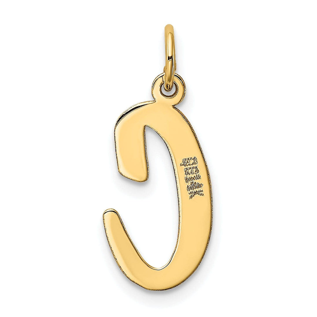 Lovely Rita's Pendants & Charms 14K Yellow Gold Large Size Fancy Script Design Letter C Initial Pendant