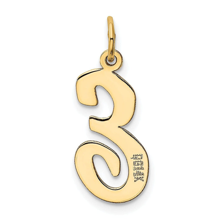 Lovely Rita's Pendants & Charms 14K Yellow Gold Large Size Fancy Script Design Letter E Initial Pendant