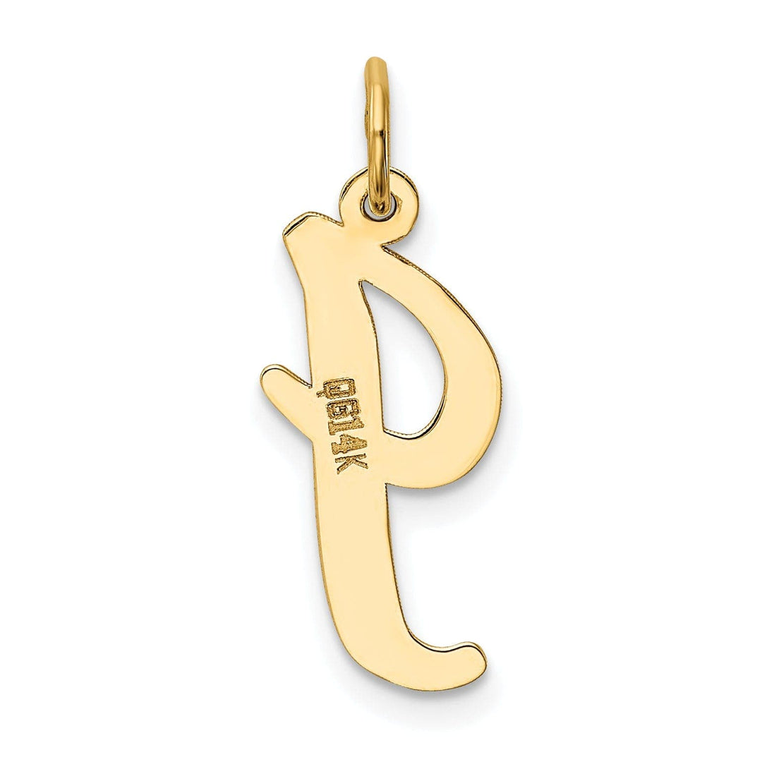 Lovely Rita's Pendants & Charms 14K Yellow Gold Large Size Fancy Script Design Letter I Initial Pendant
