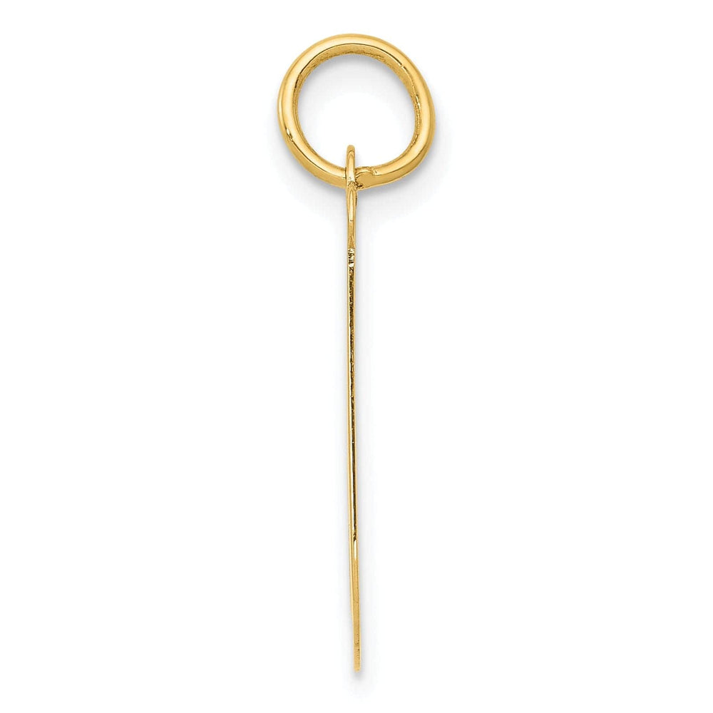 Lovely Rita's Pendants & Charms 14K Yellow Gold Large Size Fancy Script Design Letter J Initial Pendant