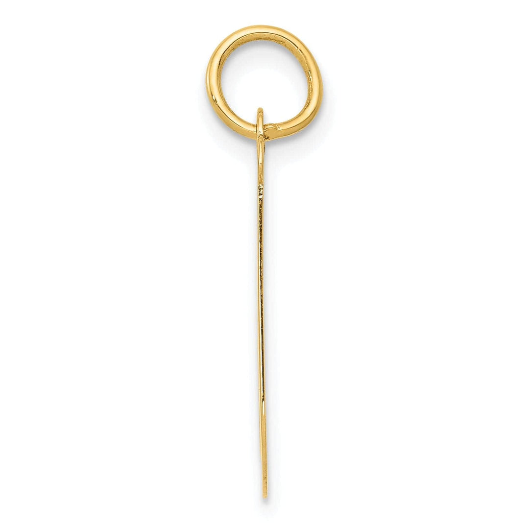 Lovely Rita's Pendants & Charms 14K Yellow Gold Large Size Fancy Script Design Letter J Initial Pendant