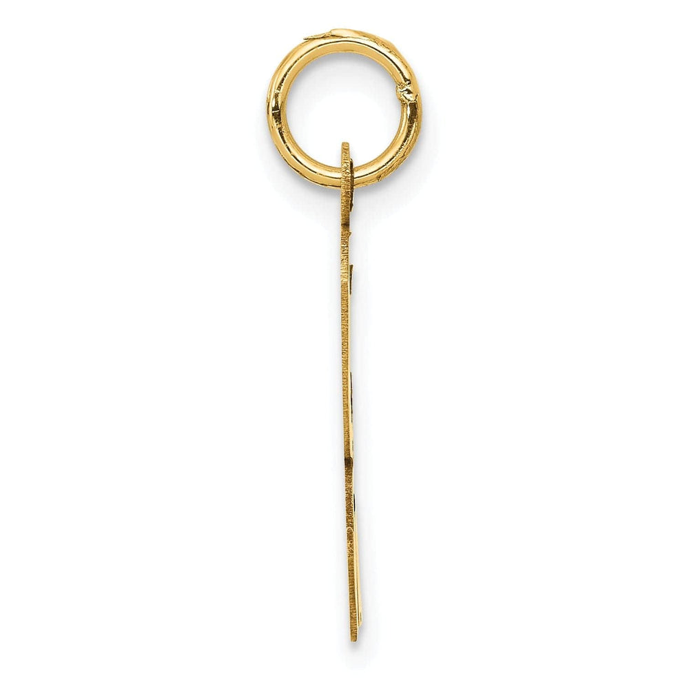 Lovely Rita's Pendants & Charms 14K Yellow Gold Large Size Fancy Script Design Letter K Initial Pendant