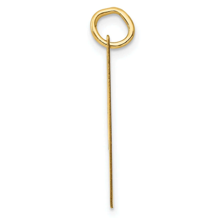 Lovely Rita's Pendants & Charms 14K Yellow Gold Large Size Fancy Script Letter I Initial Charm Pendant