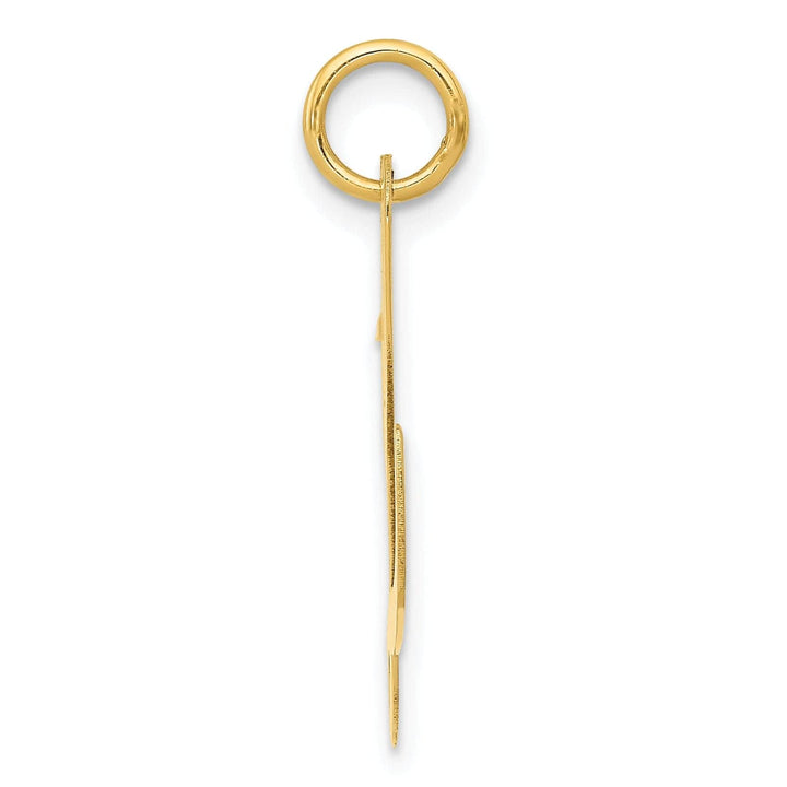 Lovely Rita's Pendants & Charms 14K Yellow Gold Large Size Fancy Script Letter L Initial Charm Pendant