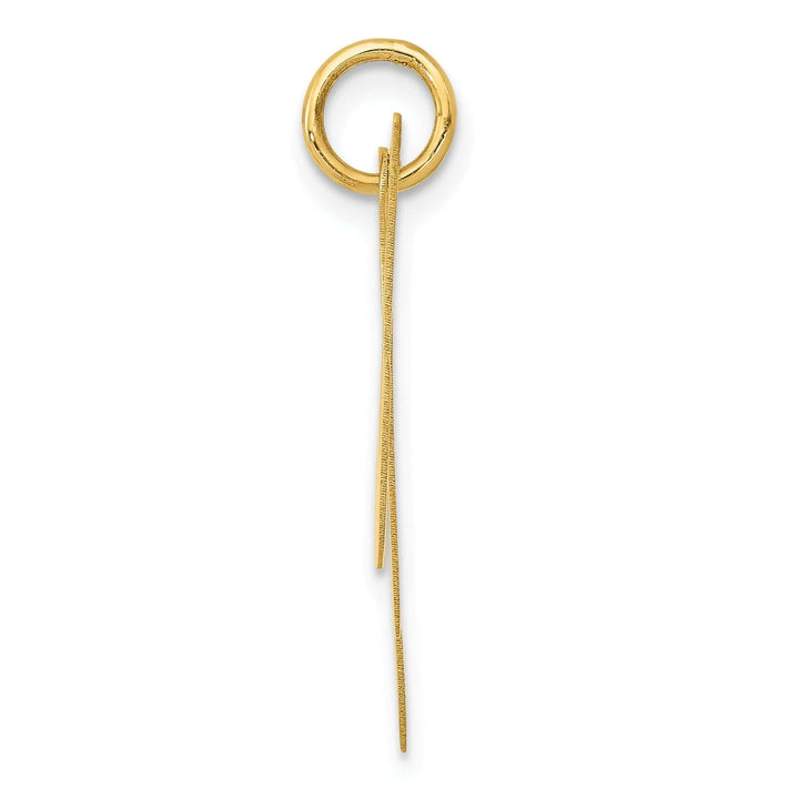 Lovely Rita's Pendants & Charms 14K Yellow Gold Large Size Fancy Script Letter M Initial Charm Pendant