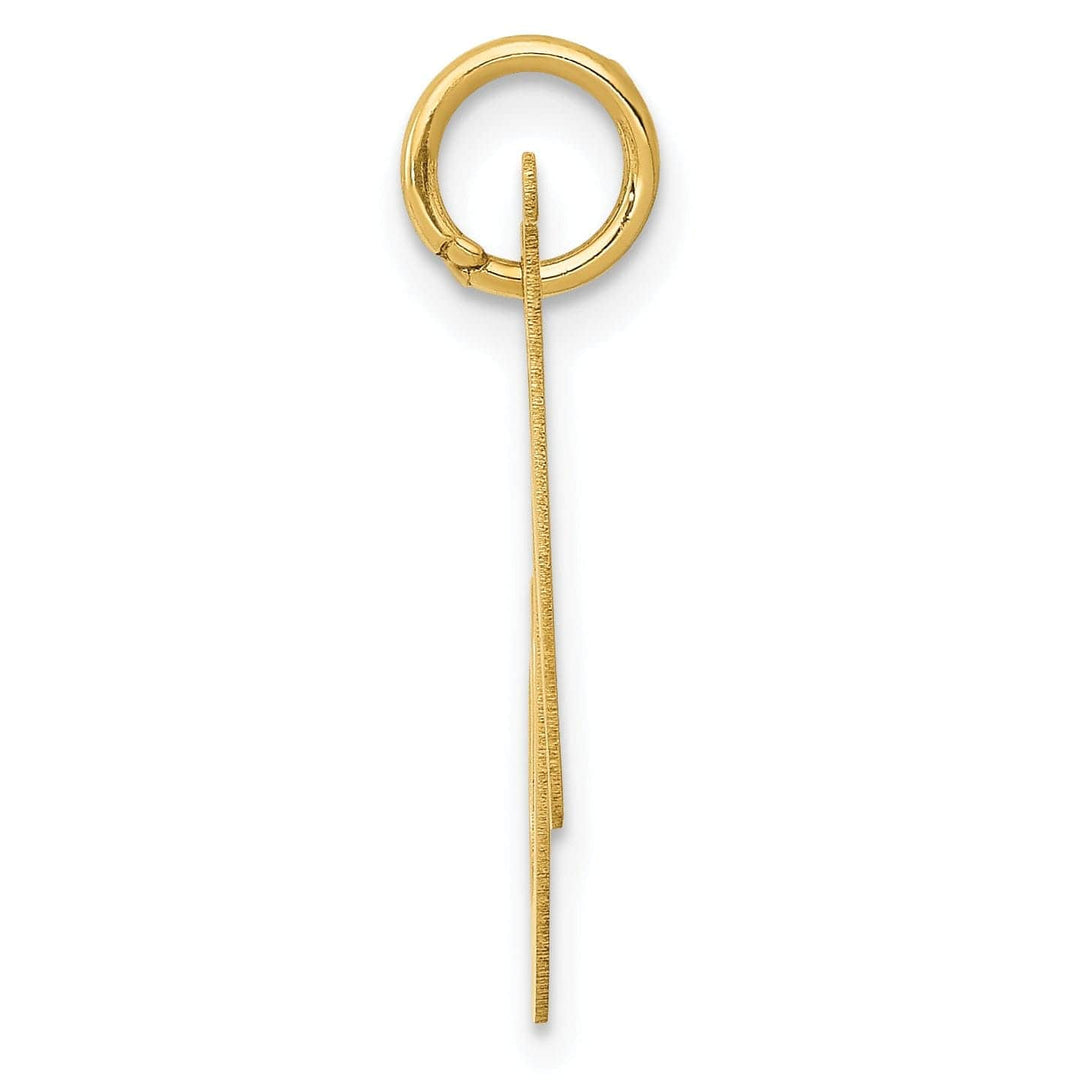 Lovely Rita's Pendants & Charms 14K Yellow Gold Large Size Fancy Script Letter N Initial Charm Pendant