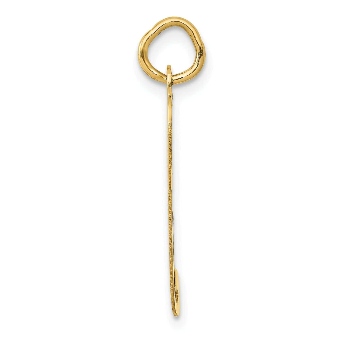 Lovely Rita's Pendants & Charms 14K Yellow Gold Large Size Fancy Script Letter P Initial Charm Pendant