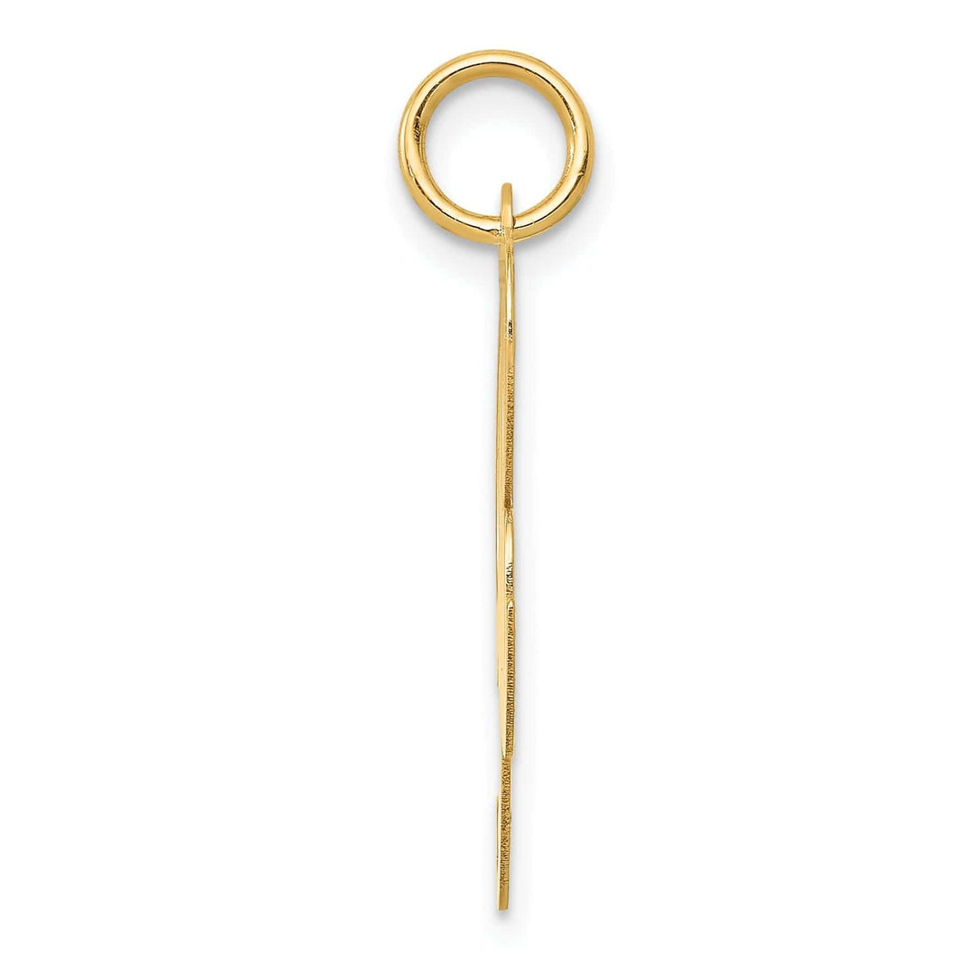 Lovely Rita's Pendants & Charms 14K Yellow Gold Large Size Fancy Script Letter R Initial Charm Pendant