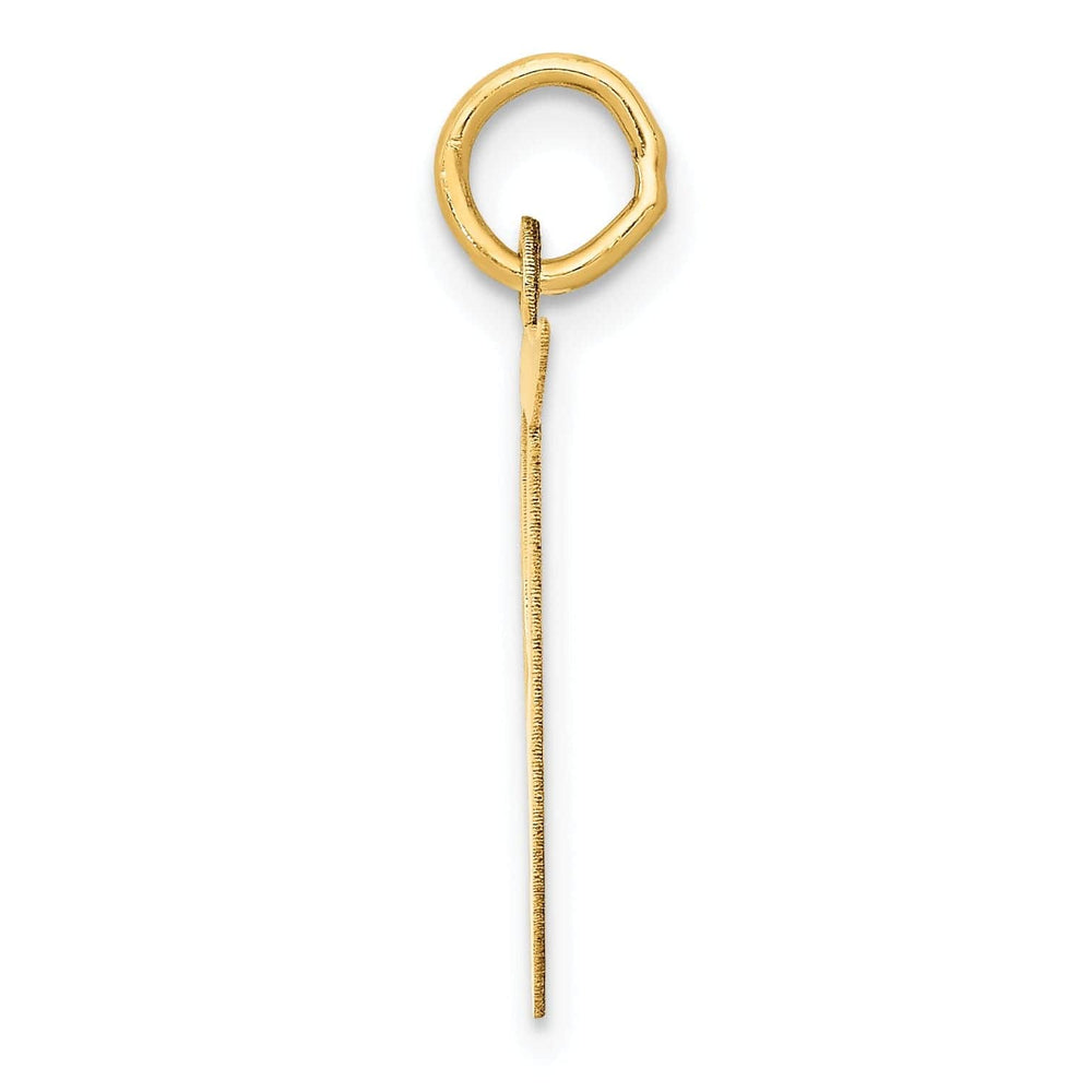 Lovely Rita's Pendants & Charms 14K Yellow Gold Large Size Fancy Script Letter T Initial Charm Pendant