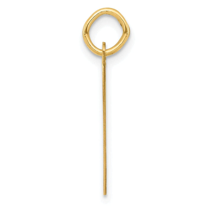 Lovely Rita's Pendants & Charms 14K Yellow Gold Large Size Fancy Script Letter V Initial Charm Pendant