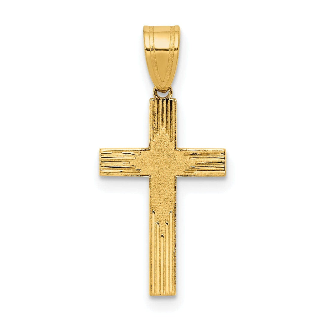 Lovely Rita's Pendants & Charms 14k Yellow Gold Laser Designed Cross