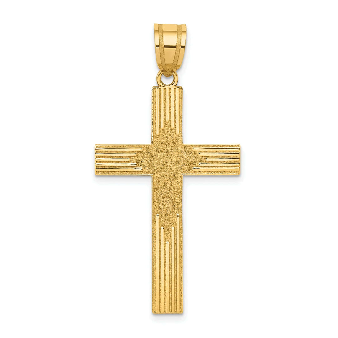 Lovely Rita's Pendants & Charms 14k Yellow Gold Laser Designed Cross