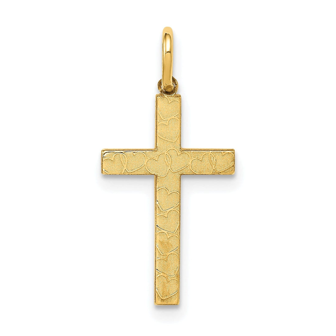 Lovely Rita's Pendants & Charms 14k Yellow Gold Laser Designed Cross Pendant