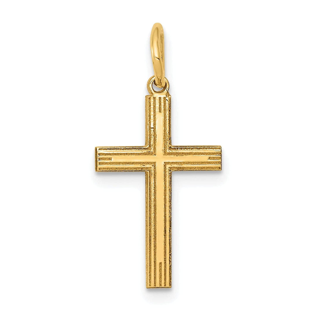 Lovely Rita's Pendants & Charms 14k Yellow Gold Laser Designed Cross Pendant