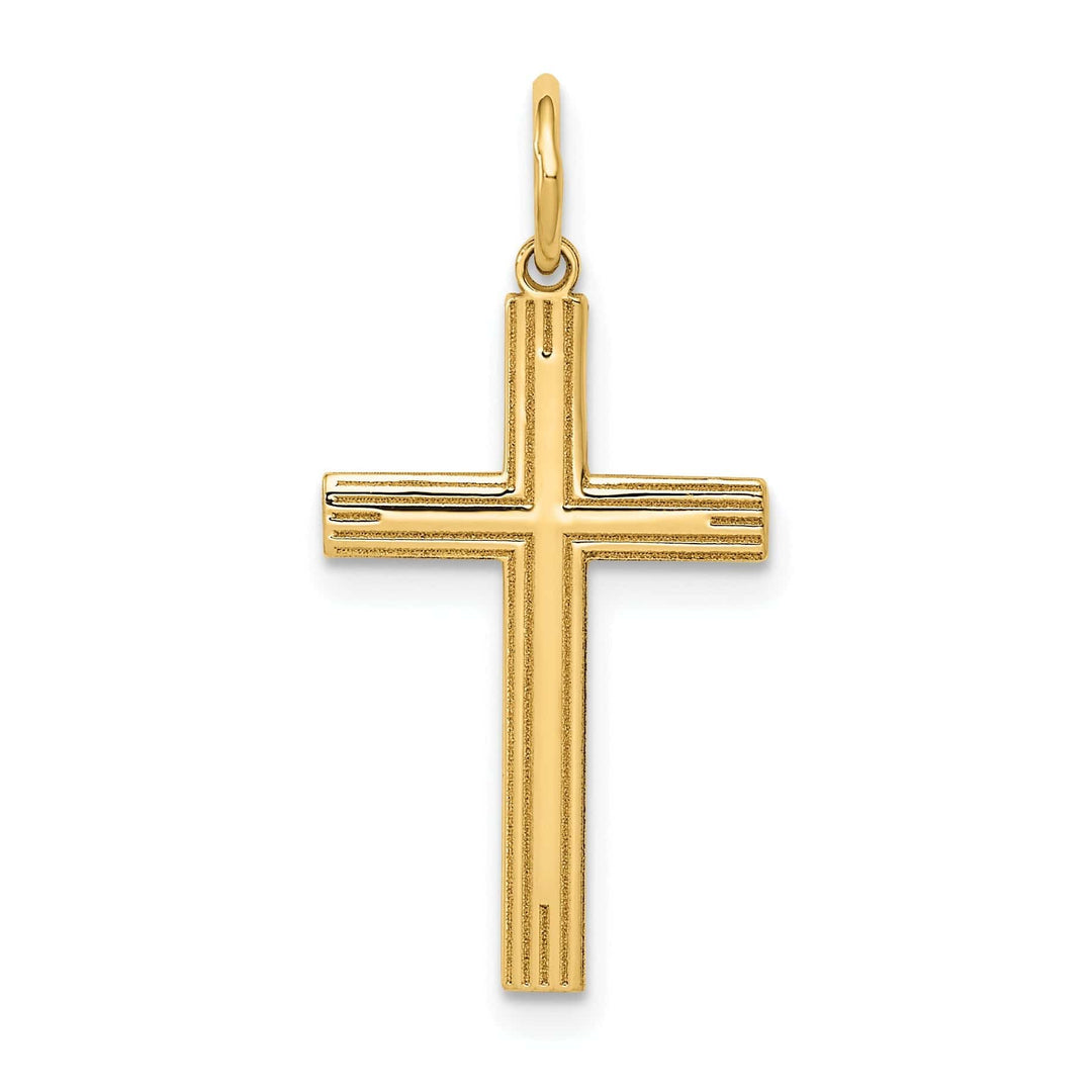 Lovely Rita's Pendants & Charms 14k Yellow Gold Laser Designed Cross Pendant
