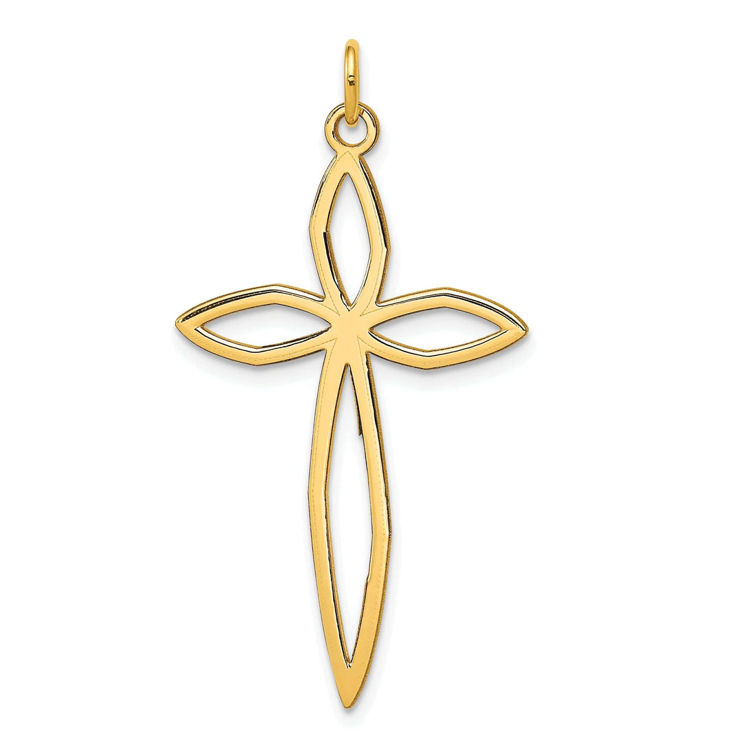 Lovely Rita's Pendants & Charms 14k Yellow Gold Laser Designed Cross Pendant