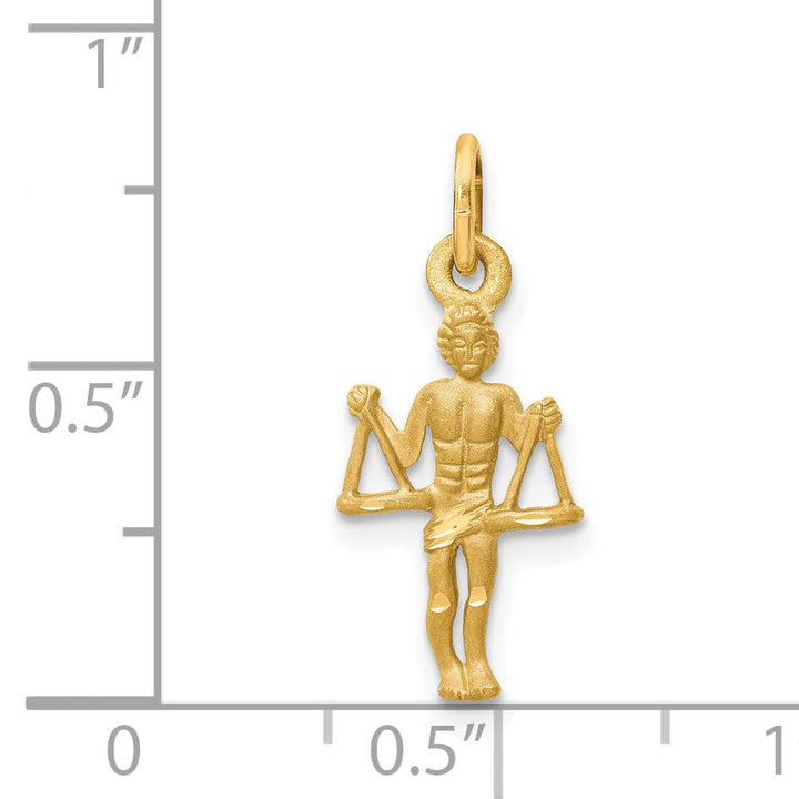 Lovely Rita's Pendants & Charms 14k Yellow Gold Libra Zodiac Charm Pendant