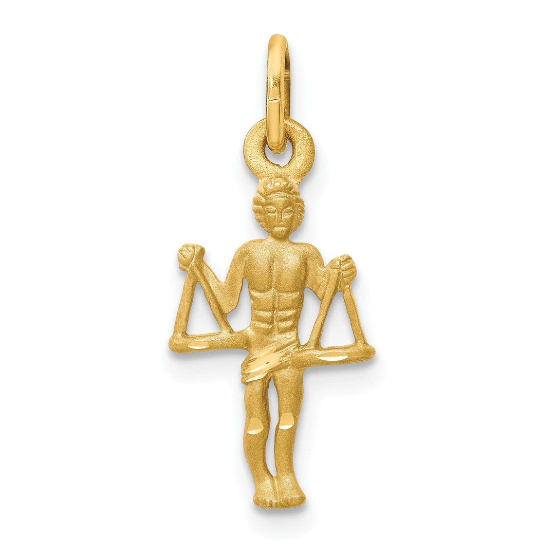 Lovely Rita's Pendants & Charms 14k Yellow Gold Libra Zodiac Charm Pendant