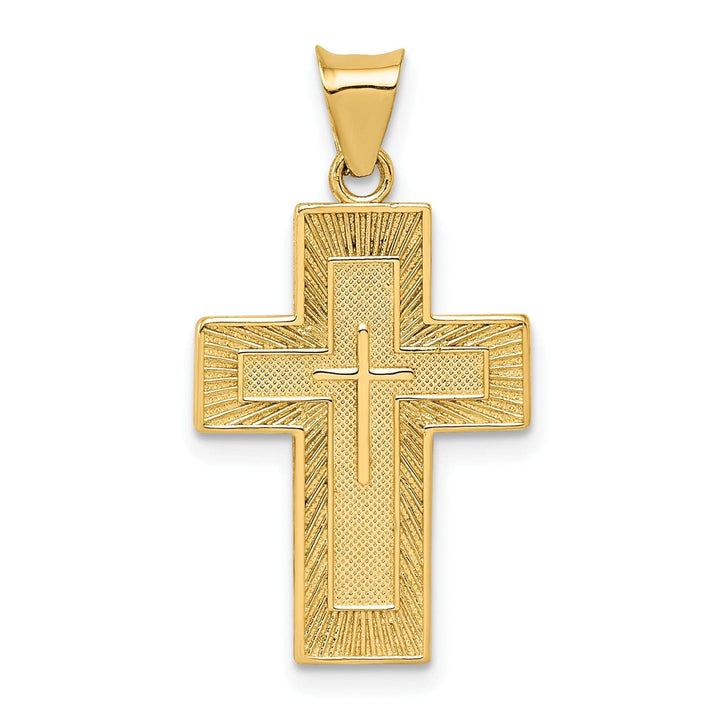 Lovely Rita's Pendants & Charms 14k Yellow Gold Lords Prayer Spanish Cross