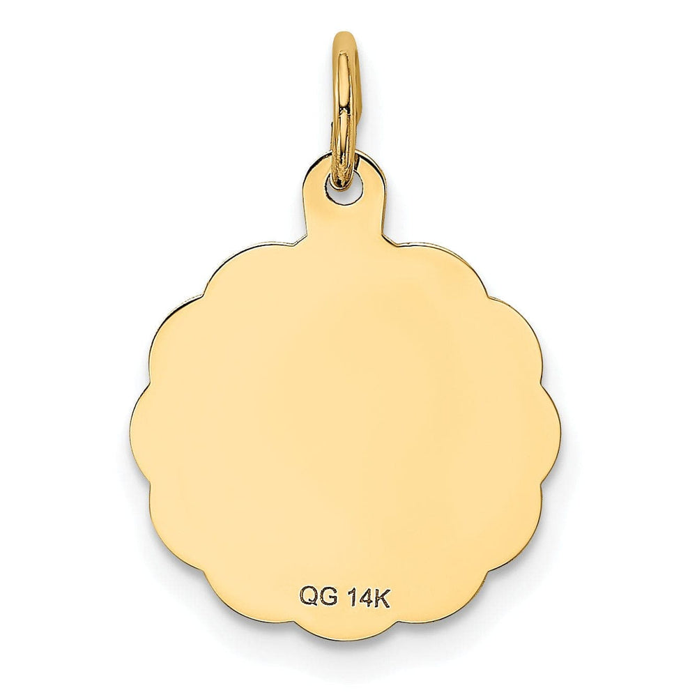 Lovely Rita's Pendants & Charms 14k Yellow Gold Love Birds Disc Charm Pendant