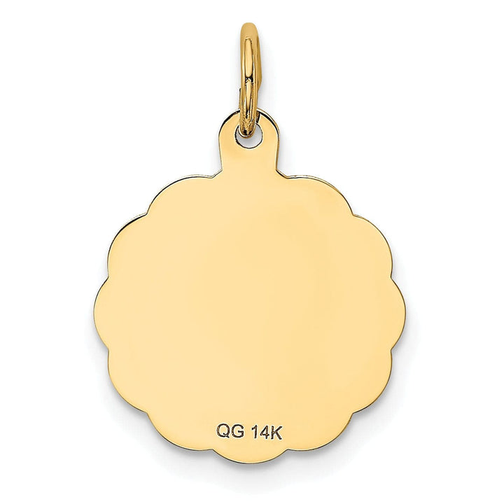 Lovely Rita's Pendants & Charms 14k Yellow Gold Love Birds Disc Charm Pendant
