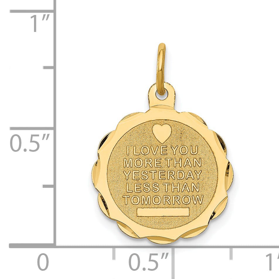 Lovely Rita's Pendants & Charms 14k Yellow Gold Love Charm Pendant