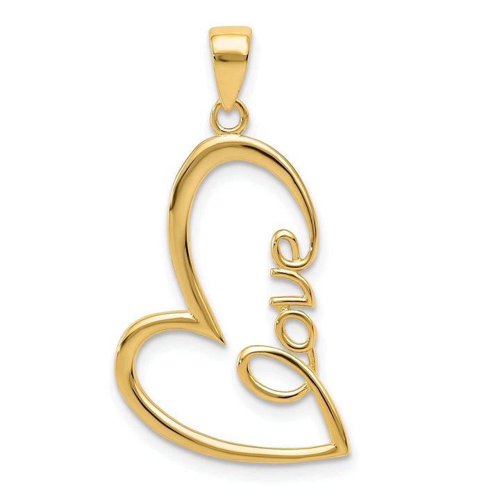 Lovely Rita's Pendants & Charms 14k Yellow Gold Love Heart Fancy Design Pendant
