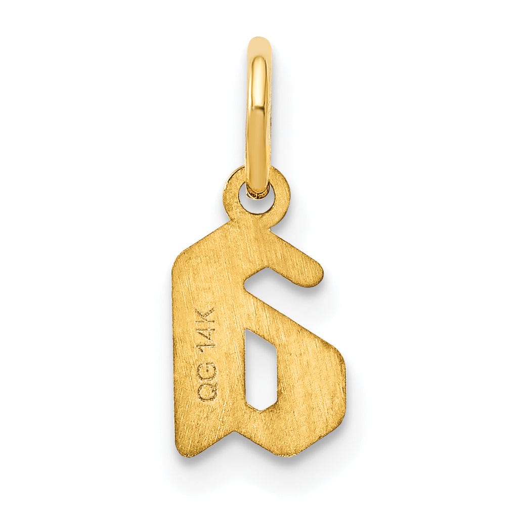 Lovely Rita's Pendants & Charms 14K Yellow Gold Lower Case Letter A Initial Charm Pendant
