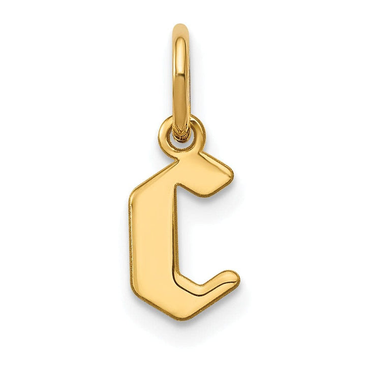 Lovely Rita's Pendants & Charms 14K Yellow Gold Lower Case Letter C Initial Charm Pendant