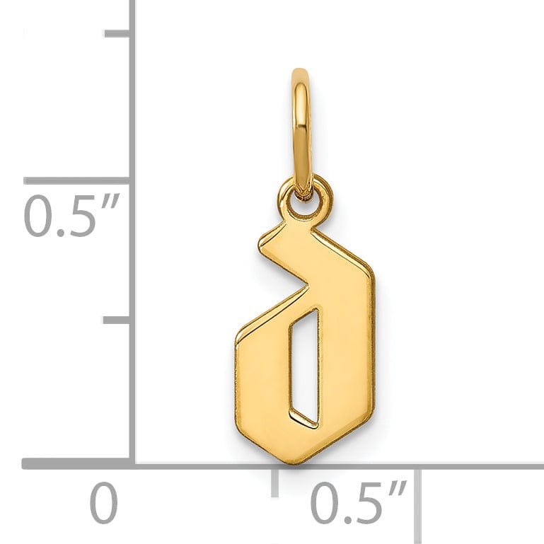 Lovely Rita's Pendants & Charms 14K Yellow Gold Lower Case Letter D Initial Charm Pendant