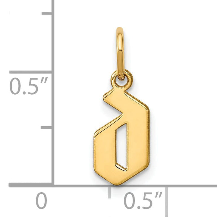 Lovely Rita's Pendants & Charms 14K Yellow Gold Lower Case Letter D Initial Charm Pendant