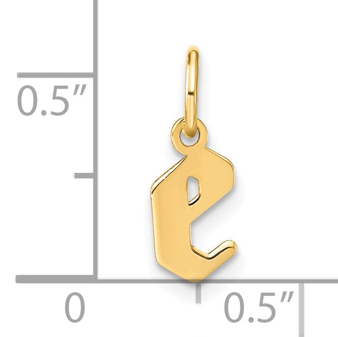 Lovely Rita's Pendants & Charms 14K Yellow Gold Lower Case Letter E Initial Charm Pendant