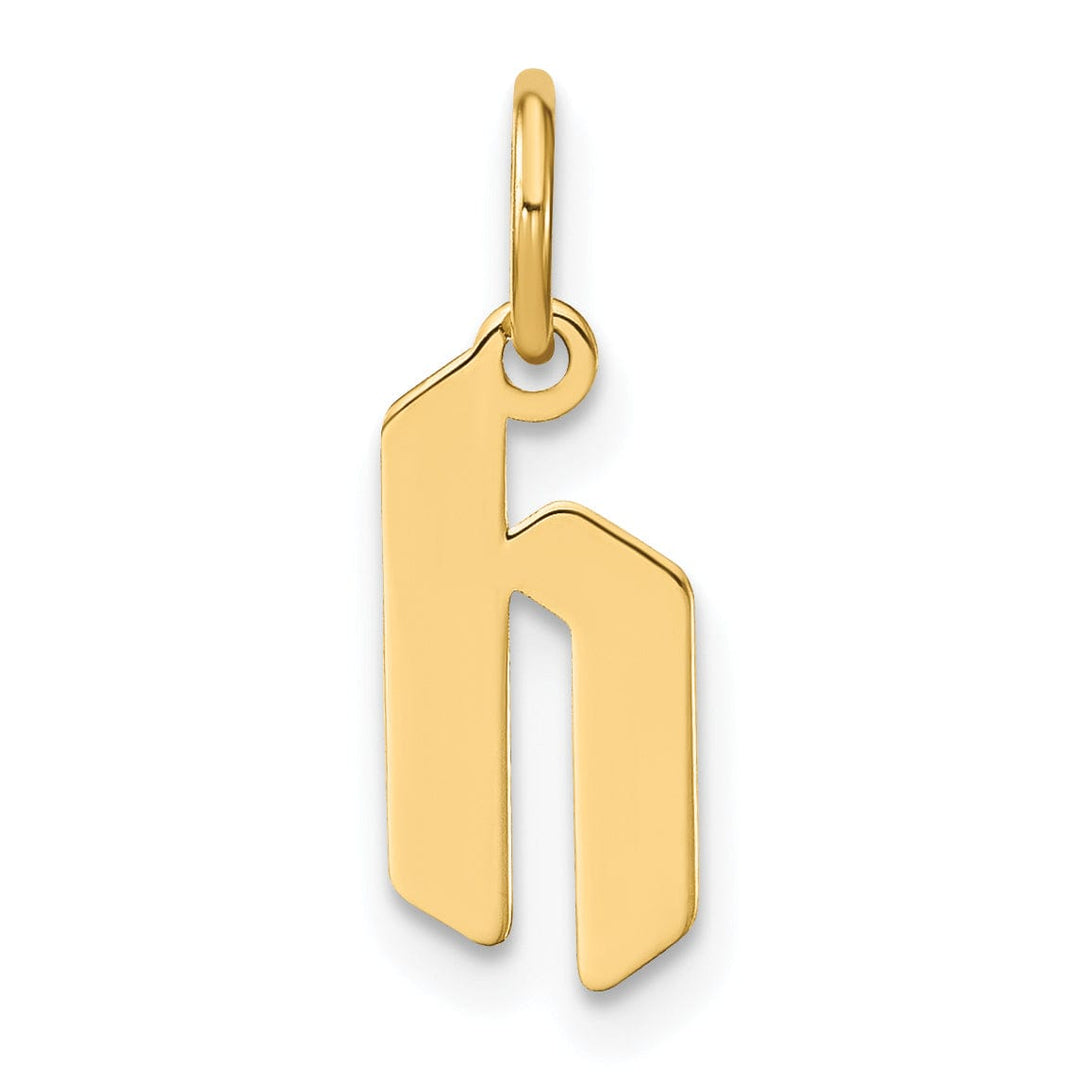 Lovely Rita's Pendants & Charms 14K Yellow Gold Lower Case Letter H Initial Charm Pendant