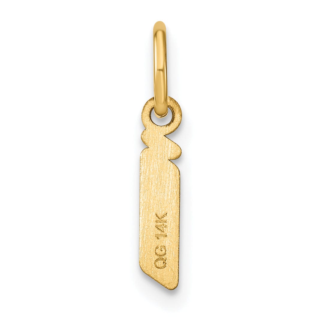 Lovely Rita's Pendants & Charms 14K Yellow Gold Lower Case Letter I Initial Charm Pendant
