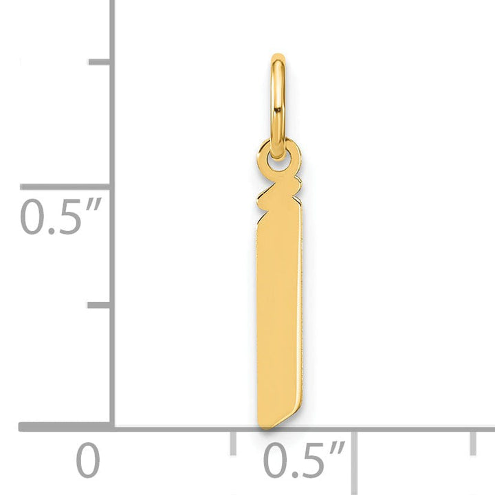 Lovely Rita's Pendants & Charms 14K Yellow Gold Lower Case Letter J Initial Charm Pendant