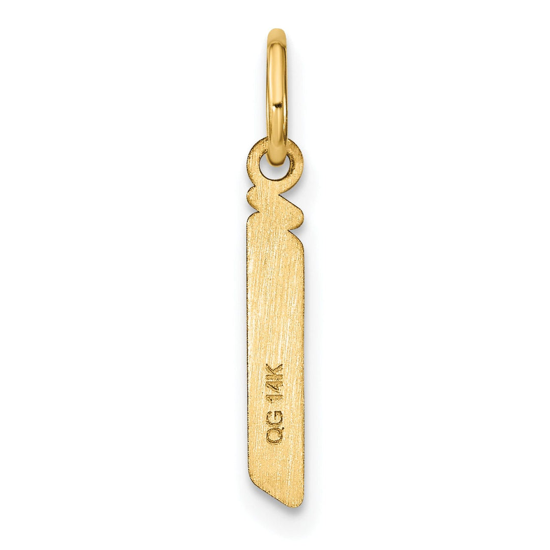 Lovely Rita's Pendants & Charms 14K Yellow Gold Lower Case Letter J Initial Charm Pendant