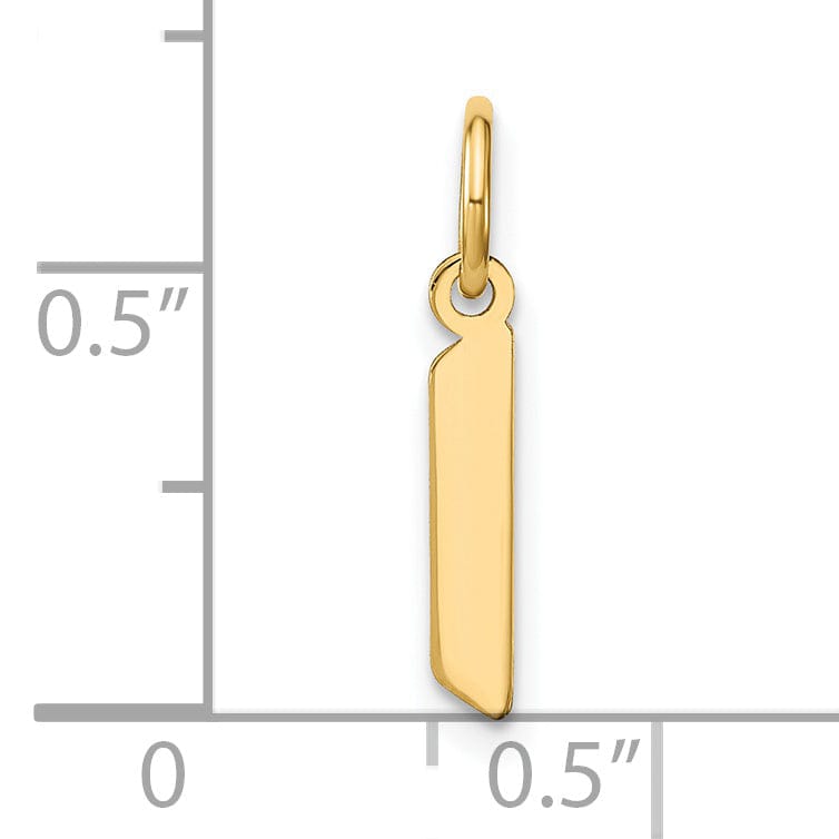 Lovely Rita's Pendants & Charms 14K Yellow Gold Lower Case Letter L Initial Charm Pendant