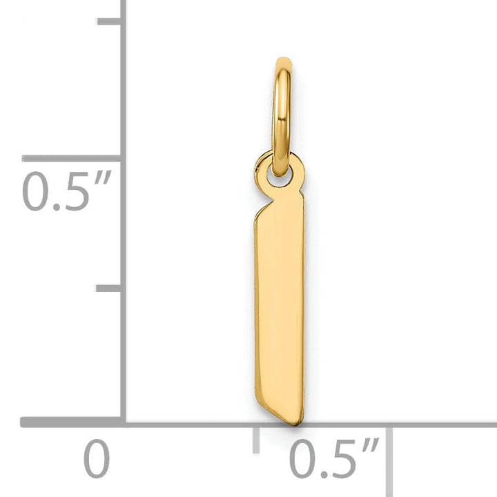 Lovely Rita's Pendants & Charms 14K Yellow Gold Lower Case Letter L Initial Charm Pendant