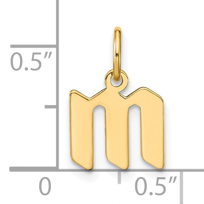 Lovely Rita's Pendants & Charms 14K Yellow Gold Lower Case Letter M Initial Charm Pendant