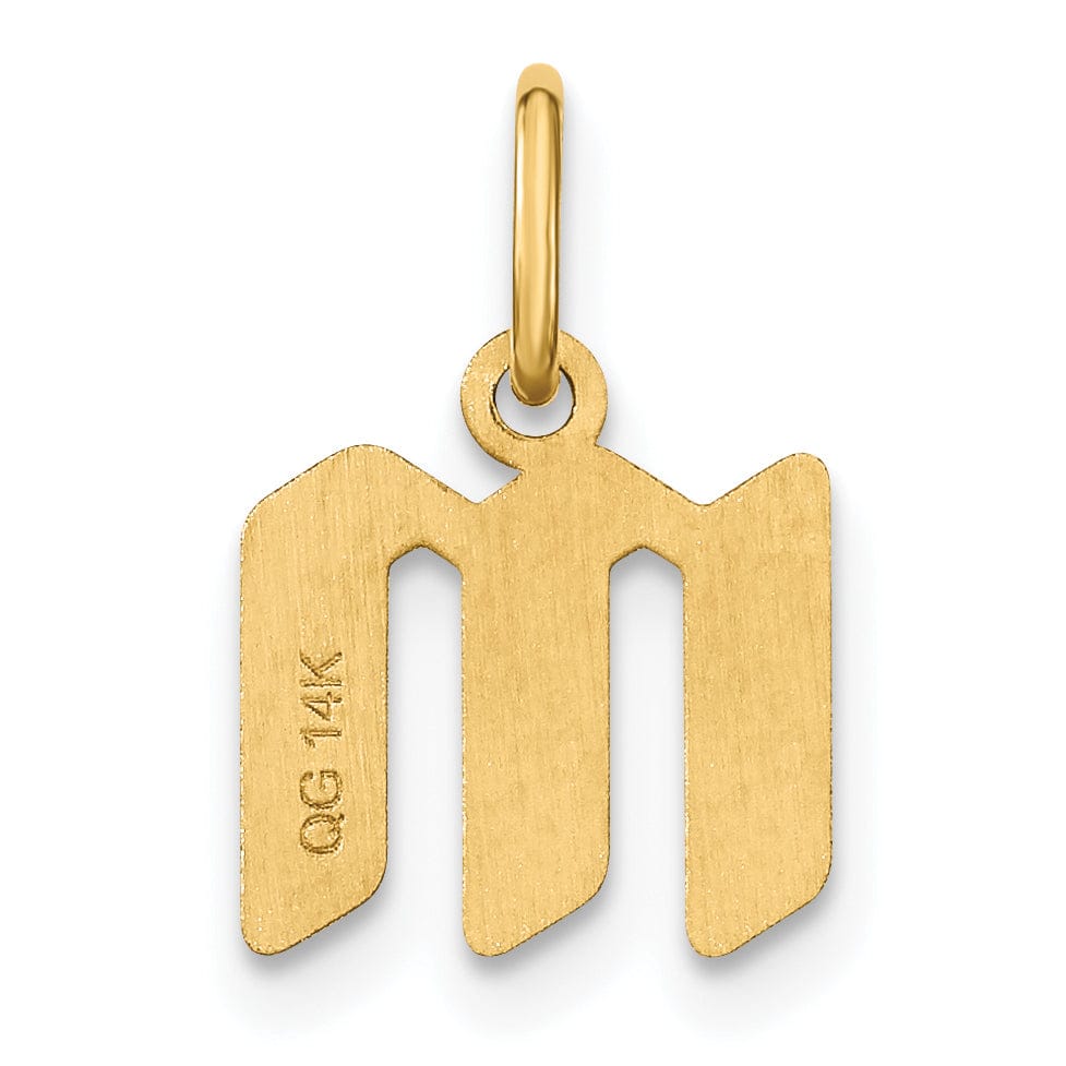 Lovely Rita's Pendants & Charms 14K Yellow Gold Lower Case Letter M Initial Charm Pendant
