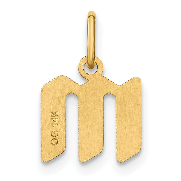 Lovely Rita's Pendants & Charms 14K Yellow Gold Lower Case Letter M Initial Charm Pendant
